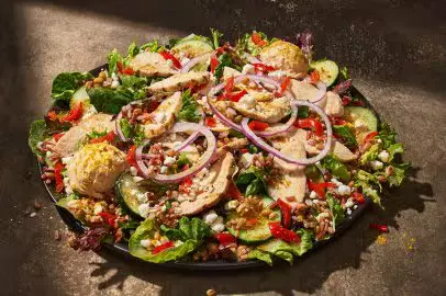 Panera Lunch Menu With Prices August 2026 26 Mediterranean Chicken Greens with Grains